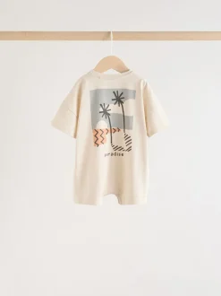 À boutons imprimés neutres ening - Barboteuse Jersey Baby 3 Pack