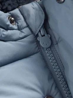 À capuche bleue - Doudoune bébé (0mois-2ans)