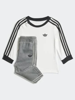 adidas Originals Ensemble T-shirt et Leggings en Denim à manches longues pour Bébé