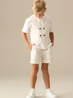 Angel & Rocket Jake Ensemble gilet à rayures double boutonnage et t-shirt