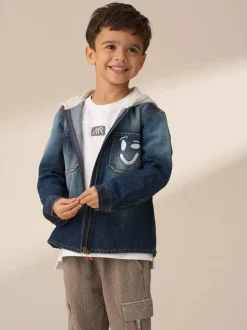 Angel & Rocket Smile Denim Surchemise avec capuche