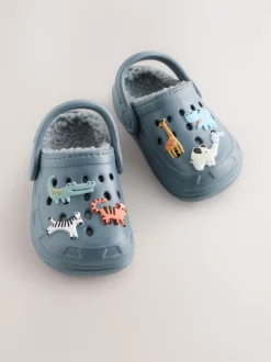 Animal bleu - Sabots doublés chaussons