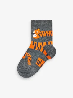 Animal rouge/bleu/vert - Paquet de chaussettes en coton riche 7