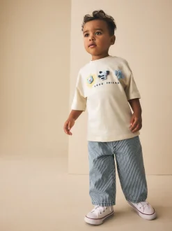 animaux de safari neutres - T-shirt rembourré 3D à manches courtes (3mois7ans)