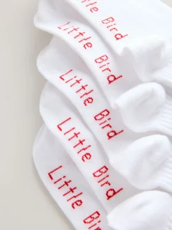 Arc-en-ciel blanc vif - Lot de 10 paires de chaussettes à tube Little Bird de Jools Oliver rayées