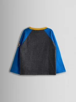 Astronaute gris anthracite - Haut JoJo Maman Bébé Happy Camper appliqué