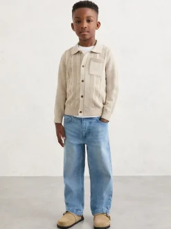 Avoine - Cardigans Reiss Tumnus en Coton-Blend à col polo et détails surpiqués