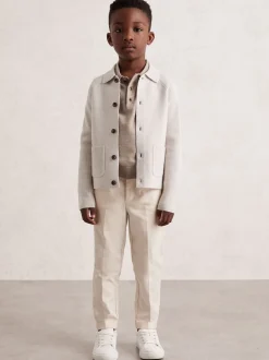 Avoine chiné - Cardigan Reiss Fitzgerald en maille à boutons