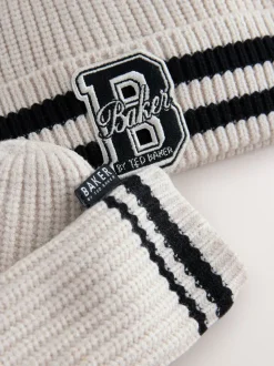 Baker by Ted Baker Boys Varsity Logo Pom Bonnet et Moufles