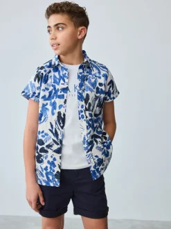 Baker by Ted Baker ensemble chemise et t-shirt bleu à fleurs