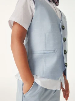 Baker by Ted Baker ensemble gilet, chemise et shorts bleu