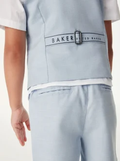 Baker by Ted Baker ensemble gilet, chemise et shorts bleu