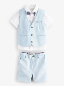 Baker by Ted Baker ensemble gilet, chemise et shorts bleu