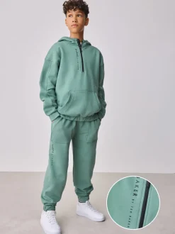 Baker by Ted Baker Ensemble Sweat-shirt et Survêtement Vert Col cheminée zippé