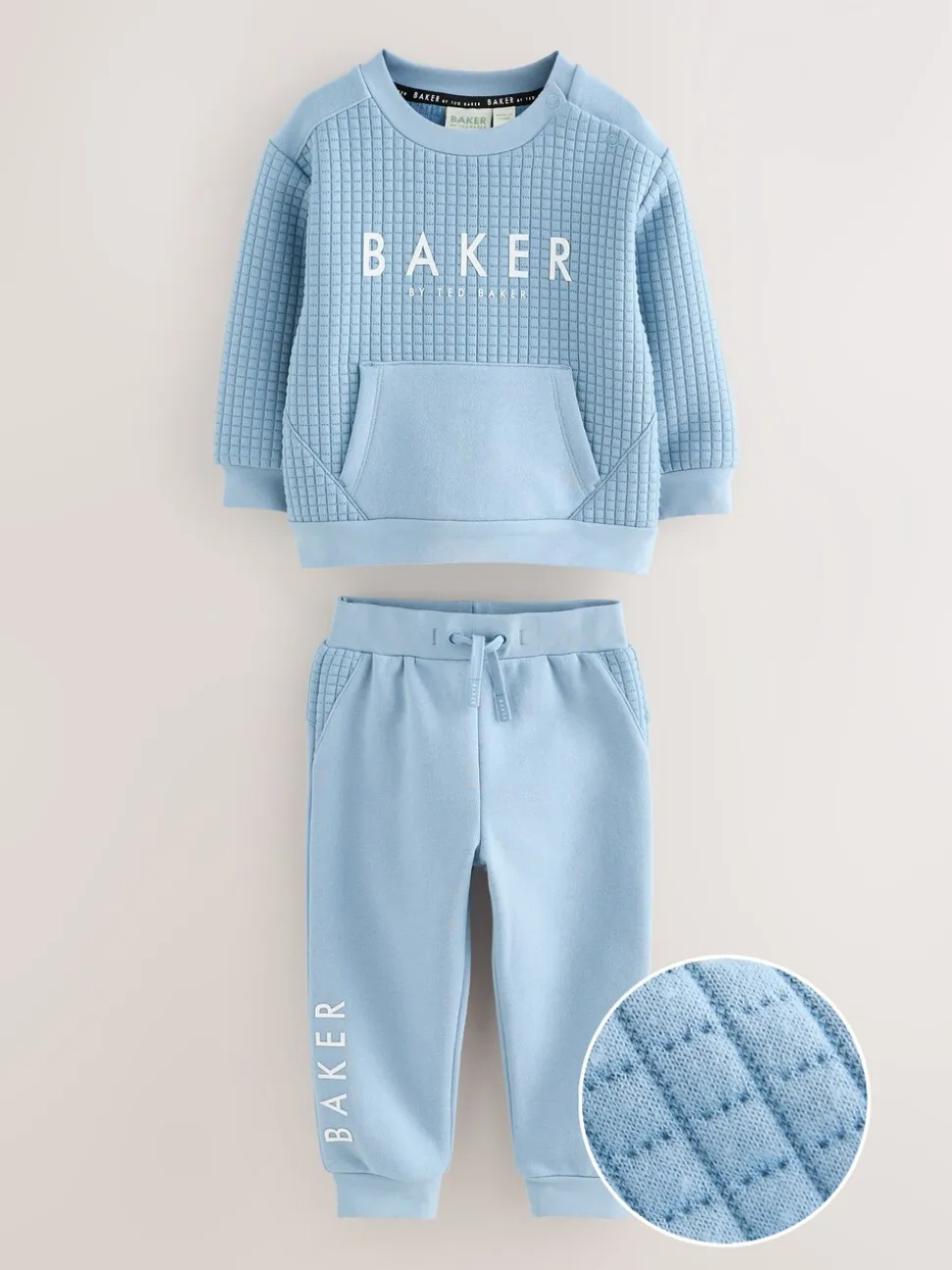 Baker by Ted Baker Ensemble Chandail matelassé et Survêtement Bleu