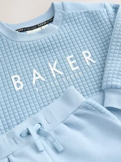Baker by Ted Baker Ensemble Chandail matelassé et Survêtement Bleu