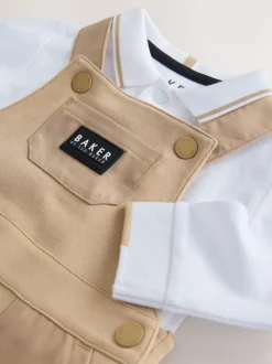 Baker by Ted Baker Ensemble Salopettes Beige Sable et Polos