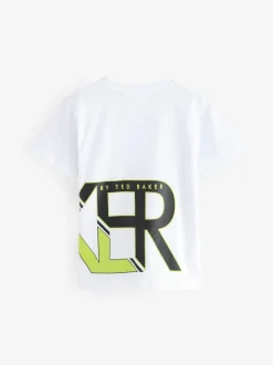 Baker by Ted Baker Graphic 100% Cotton Blanc T-shirt