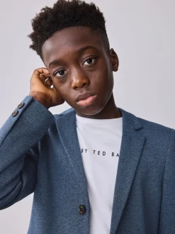 Baker by Ted Baker veste de costume en jersey bleu