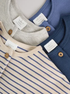 Bande bleue - Lot de 4 t-shirts à manches longues bébé (0mois2ans)