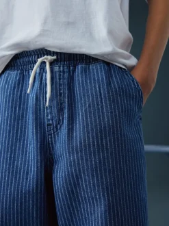 Bande bleue/Ecru - Jean en denim à enfiler (3-16ans)