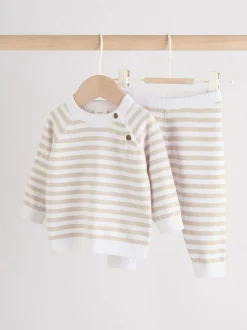 Bande neutre - Ensemble Bébé (0mths-2yrs) - Top et jambières en tricot
