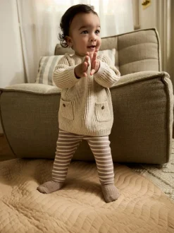 Bande neutre - Ensemble pull et legging en maille bébé (0 mois-2 ans)