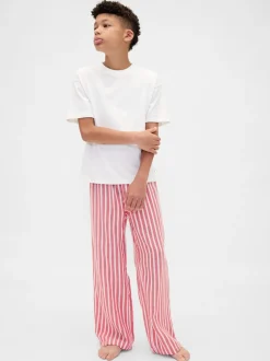 Bande rouge - Bas de pyjama Gap en flanelle assorti (5-13ans)