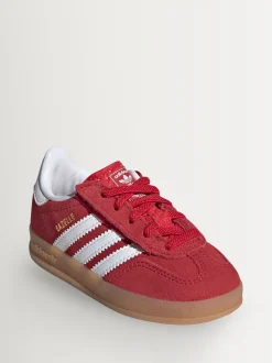 Baskets bébé Adidas Original Gazelle Indoor Comfort à dentelle élastique