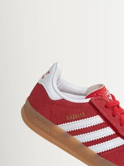 Baskets bébé Adidas Original Gazelle Indoor Comfort à dentelle élastique