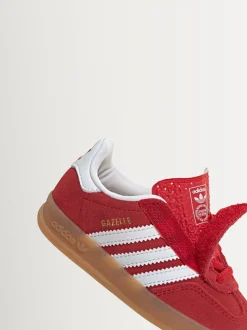 Baskets bébé Adidas Original Gazelle Indoor Comfort à dentelle élastique