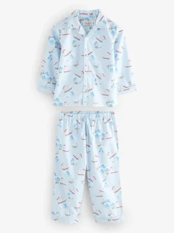 Bateau Cath Kidston bleu/blanc - Ensemble pyjama à bouton unique 100% coton