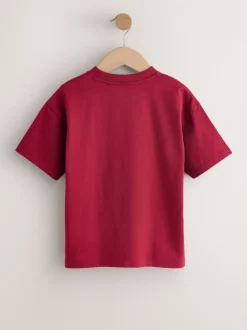 Berry/écru/violet - Lot de 3 t-shirts à manches courtes à imprimé graphique décontractés (3-16ans)