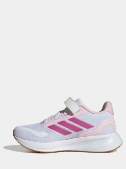 Blanc - adidas Baskets de course Runfalcon 5 à lacets élastiques pour enfant