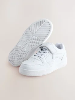 Blanc - Baskets à lacets élastiques à fermeture tactile