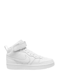 Blanc - Baskets mi-Baskets du tribunal de Nike pour adolescents