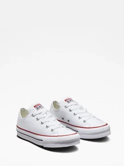 Blanc - Baskets pour jeunes Converse EVA Lift Chuck Ox