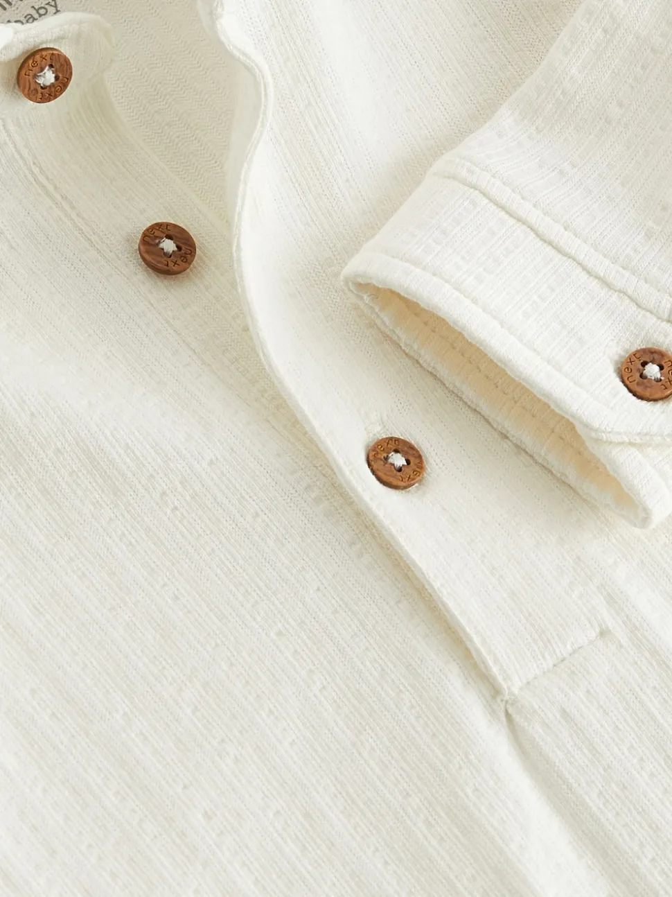 Blanc - Body chemise texturé bébé (0mois à3ans)