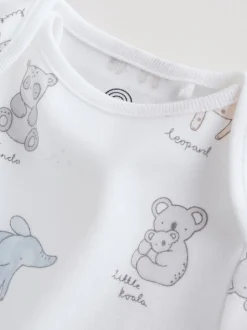Blanc - Bodys pour bébés Manches courtes 5 Pack
