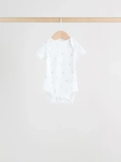 Blanc - Bodys pour bébés Manches courtes 5 Pack