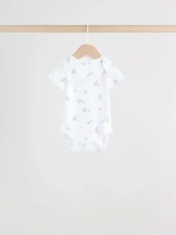 Blanc - Bodys pour bébés Manches courtes 5 Pack