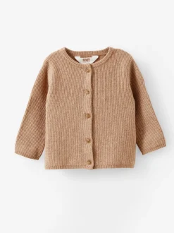 Blanc - Cardigan en coton sur maille