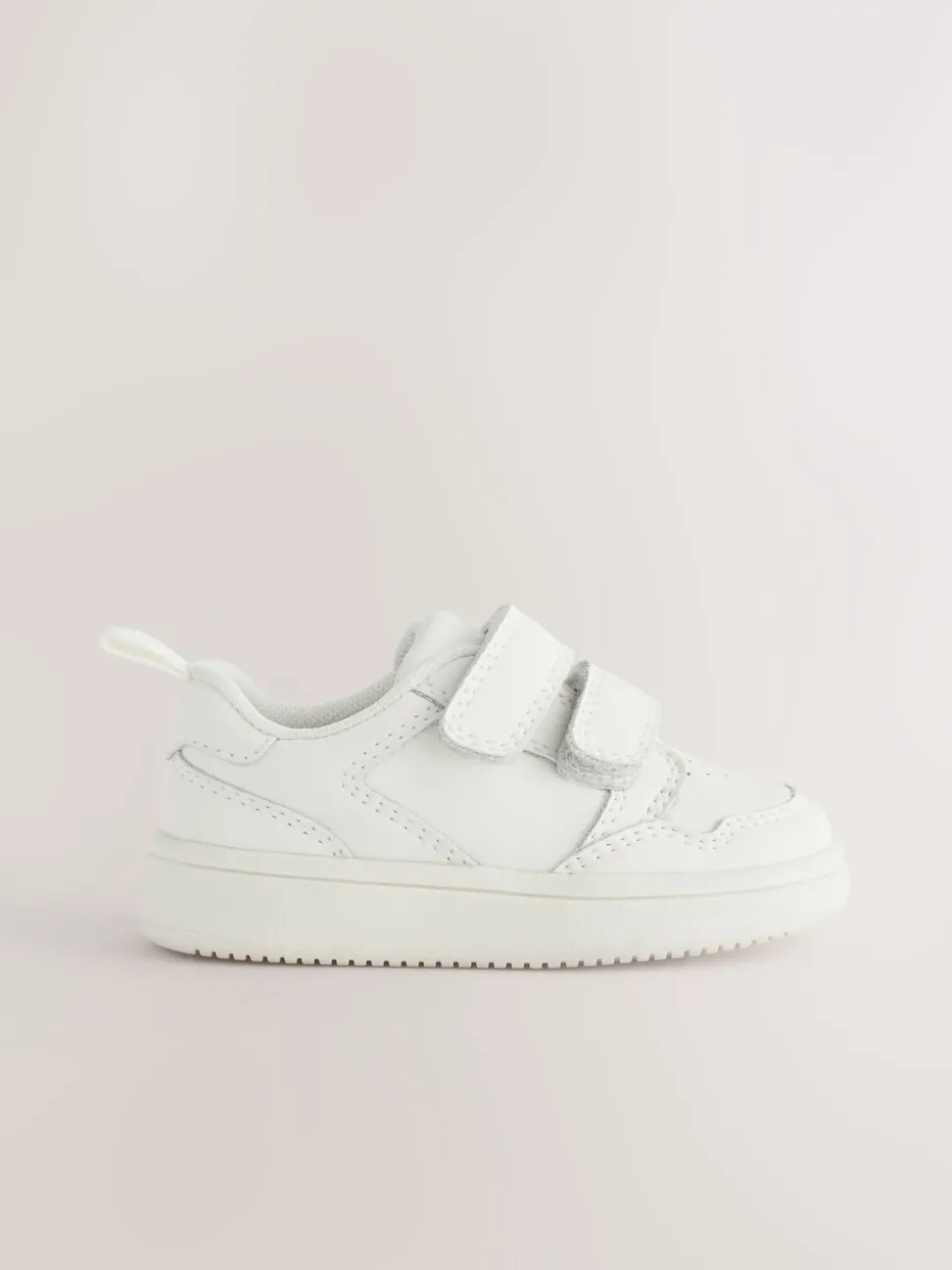 Blanc - Chaussures bébé Splash en cuir à fermeture scratch