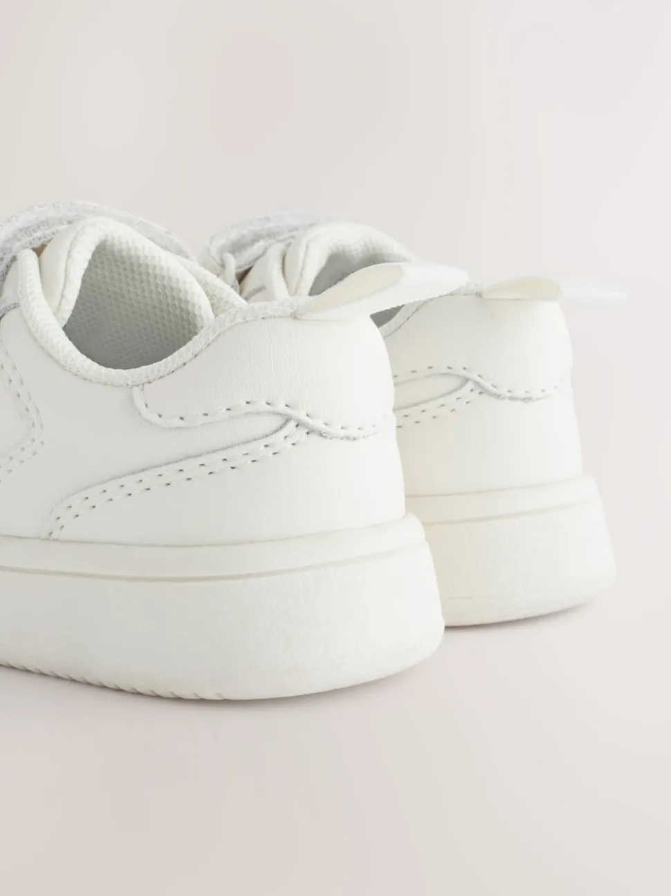 Blanc - Chaussures bébé Splash en cuir à fermeture scratch