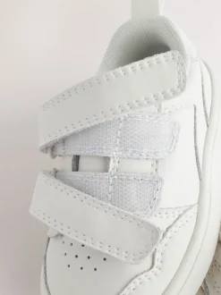 Blanc - Chaussures bébé Splash en cuir à fermeture scratch