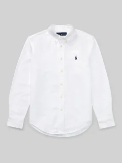 Blanc - Chemise Oxford Polo Ralph Lauren à logo