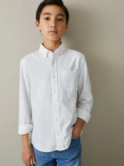 Blanc - Chemise Oxford Reiss Greenwich à boutons