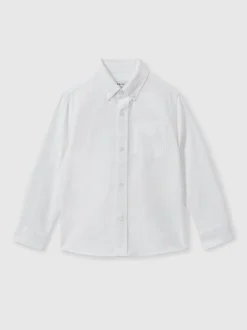 Blanc - Chemise Oxford Reiss Greenwich à boutons