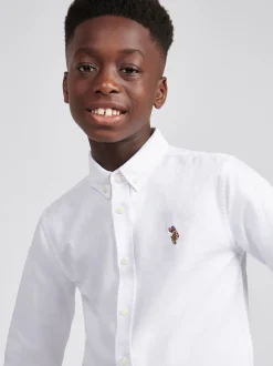Blanc - Chemise Oxford U.S. Polo Assn Garçons