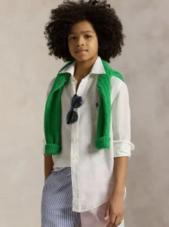 Blanc - Chemise Polo Ralph Lauren à logo